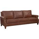 Shelley Sofa in Chaps Havana Brown Leather